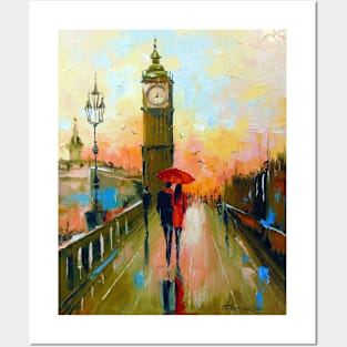 Romance of London in the evening Posters and Art